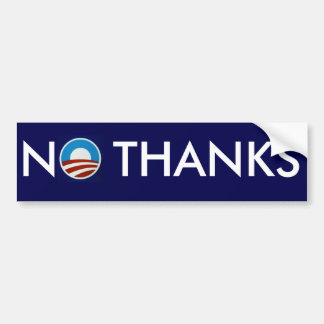 Anti-Obama "kein Dank " Autoaufkleber