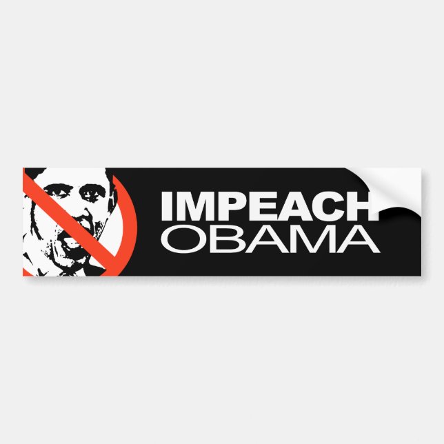 Anti-Obama - klagen Sie Obama an Autoaufkleber (Vorne)