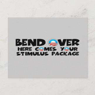 Anti-Obama-Konjunkturpaket Postkarte