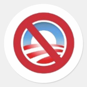 Anti-Obama-Logoaufkleber Runder Aufkleber