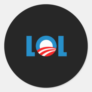 Anti-Obama - LOL Runder Aufkleber