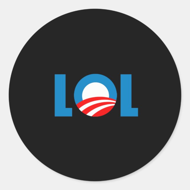 Anti-Obama - LOL Runder Aufkleber (Vorderseite)