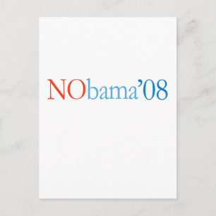 ANTI-OBAMA / NOBAMA '08 POSTKARTE