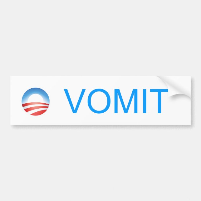 Anti-Obama O-Erbrechen Autoaufkleber (Vorne)