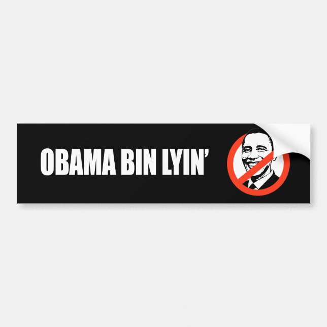 Anti-Obama- - Obama-Behälter lyin Autoaufkleber (Vorne)