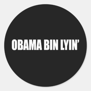 Anti-Obama- - Obama-Behälter lyin Runder Aufkleber