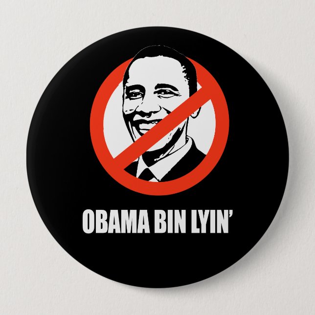 Anti-Obama - Obama bin lyin Button (Vorderseite)