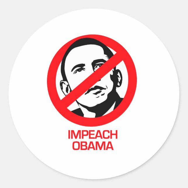Anti-Obama - Obama durchsetzen Runder Aufkleber (Vorderseite)