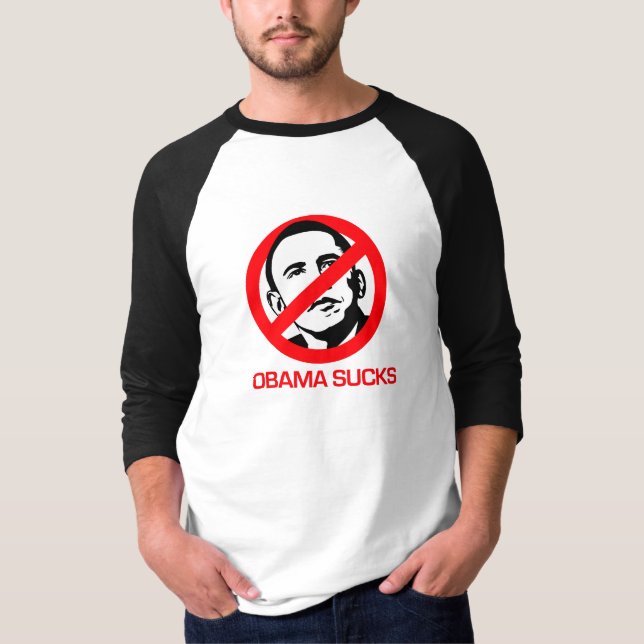 Anti-Obama - Obama ist zum Kotzen T-Shirt (Vorderseite)