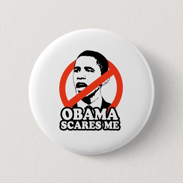 ANTI-OBAMA / OBAMA SCHWER MICH BUTTON (Vorderseite)