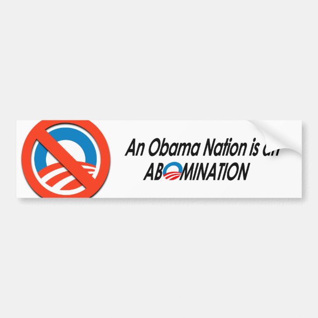 Anti-Obama - Obamanation 2 Autoaufkleber (Vorne)