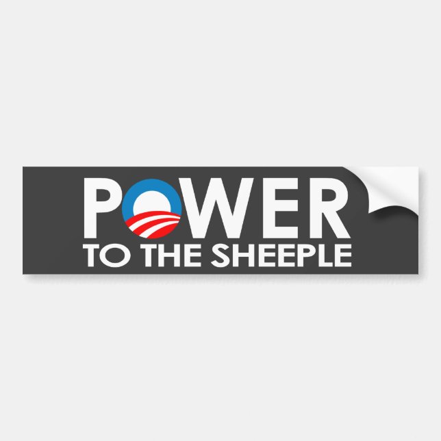 ANTI-OBAMA - POWER ZUM SHEEPLE AUTOAUFKLEBER (Vorne)