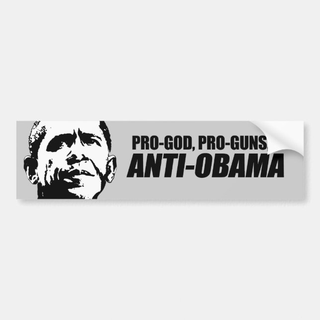 Anti-Obama - PRO-GOD PRO-GUNS ANTI-OBAMA Autoaufkleber (Vorne)