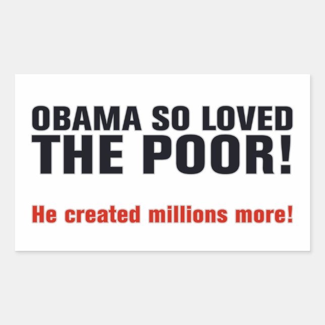 Anti-Obama Rechteckiger Aufkleber (Vorderseite)