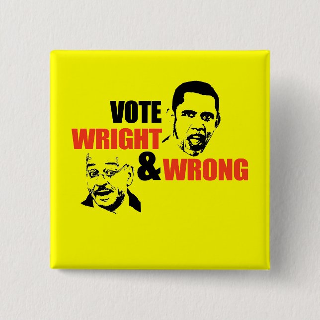 ANTI-OBAMA/RECHTLICHER UND FALSCHER T - SHIRT BUTTON (Vorderseite)