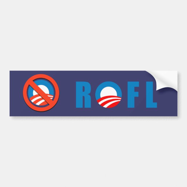 Anti-Obama - ROFL Autoaufkleber (Vorne)