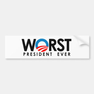 Anti-Obama - schlechtestes Schwarzes Präsidenten Autoaufkleber