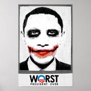 Anti-Obama - schlechtestes Schwarzes Präsidenten Poster