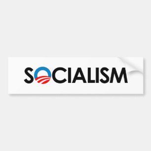 Anti-Obama - Sozialismusschwarzes Autoaufkleber