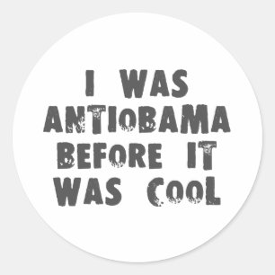 Anti-Obama-Sticker Runder Aufkleber