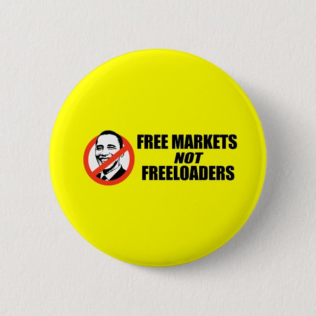 Anti-Obama-T - Shirt - freie Märkte Button (Vorderseite)