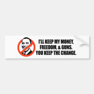 Anti-Obama-T - Shirt - Sie behalten die Änderung Autoaufkleber