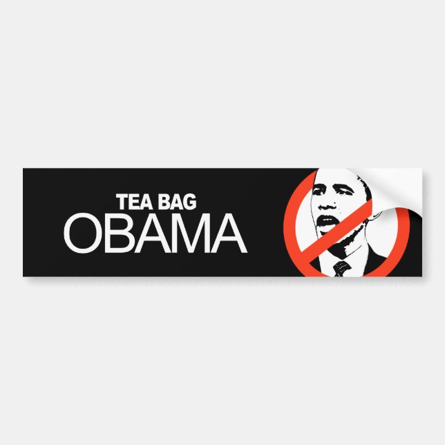 Anti-Obama - Teebeutel Obama Autoaufkleber (Vorne)