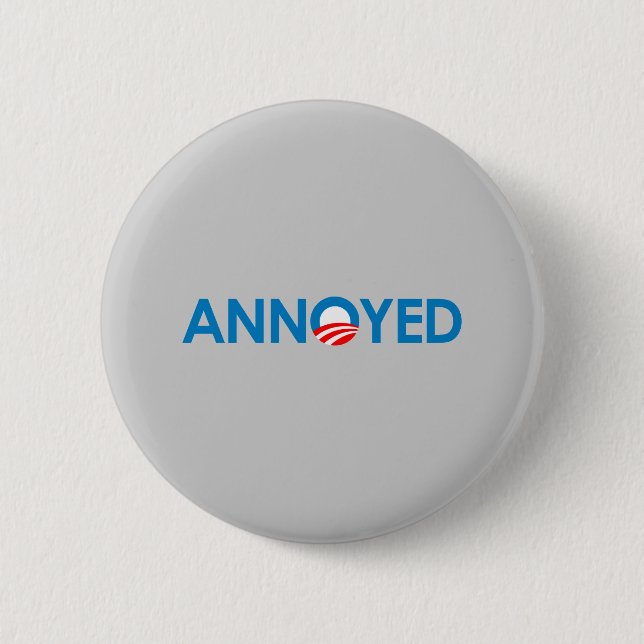 Anti-Obama - verärgert Button (Vorderseite)