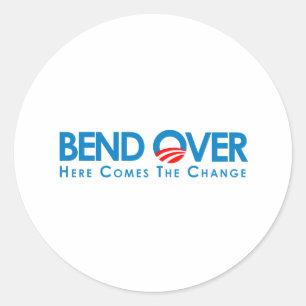 Anti-Obama - Vergebens für Veränderung Runder Aufkleber
