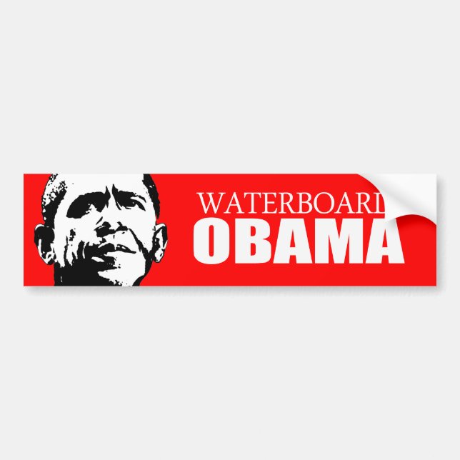 Anti-Obama - Waterboard Obama Autoaufkleber (Vorne)
