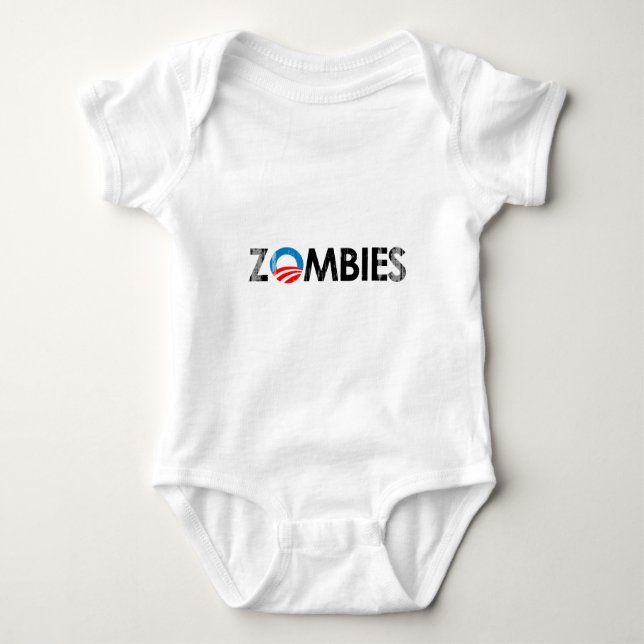 ANTI-OBAMA - ZOMBIE-SCHWARZES (2) - Faded.png Baby Strampler (Vorderseite)