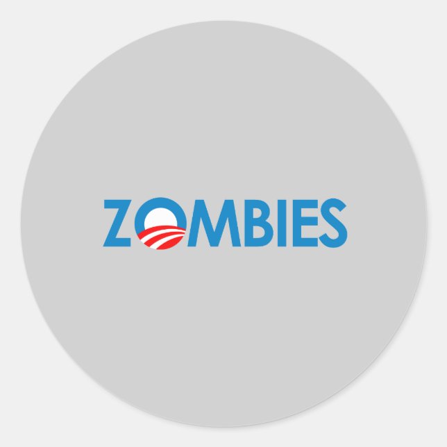 Anti-Obama - Zombies Runder Aufkleber (Vorderseite)