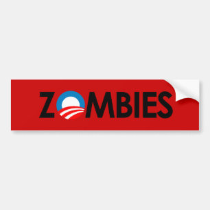 Anti-Obama - Zombieschwarzes Autoaufkleber