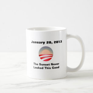 Anti-Obamasonnenuntergang und -änderung Kaffeetasse