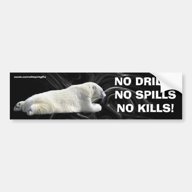 ANTI ÖL-SPILL POLAR BEAR Wildlife Protection Autoaufkleber (Vorne)