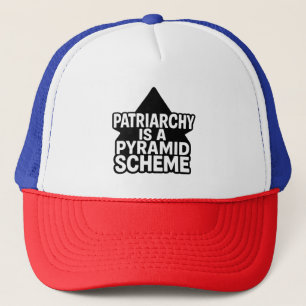 Anti-Patriarchat-Pyramidensystem in Schwarz und We Truckerkappe