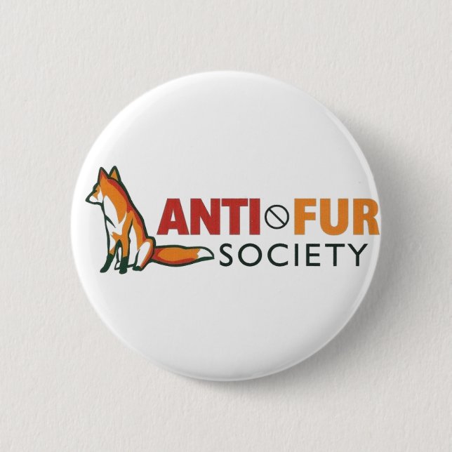 Anti-Pelz Gesellschaft Button (Vorderseite)