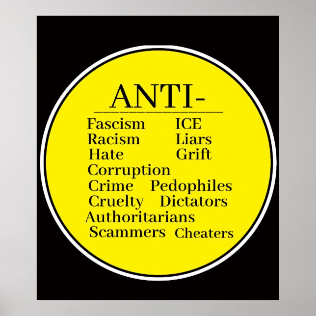 Anti-Plakat Poster (Vorne)