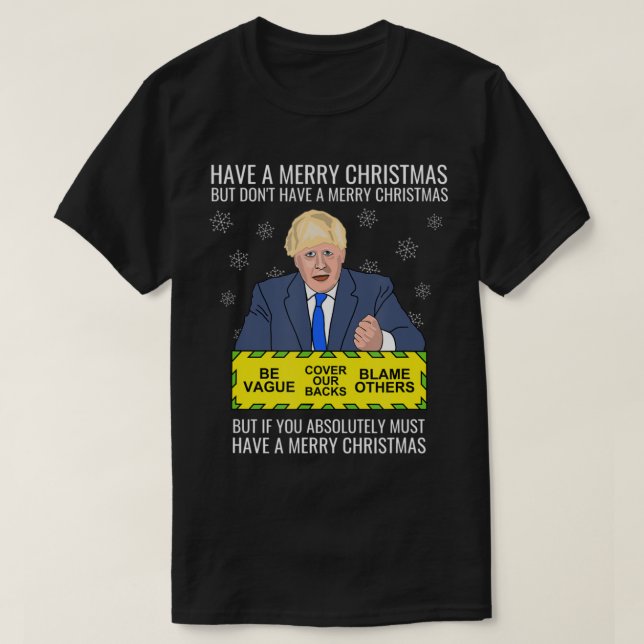 Anti Pm Johnson Konservative Tory Political Boris  T-Shirt (Design vorne)
