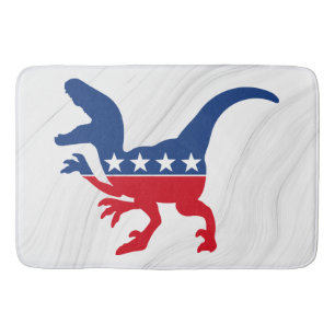 Anti-Politics Patriotic T-Rex Badematte