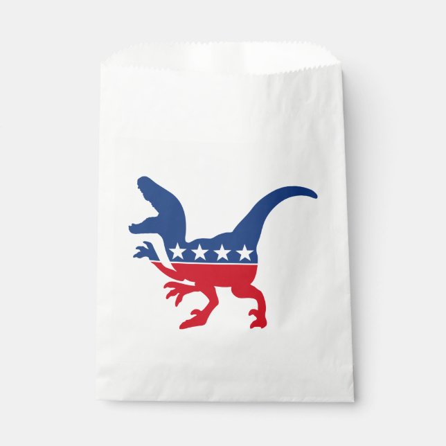 Anti-Politics Patriotic T-Rex Geschenktütchen (Vorderseite)
