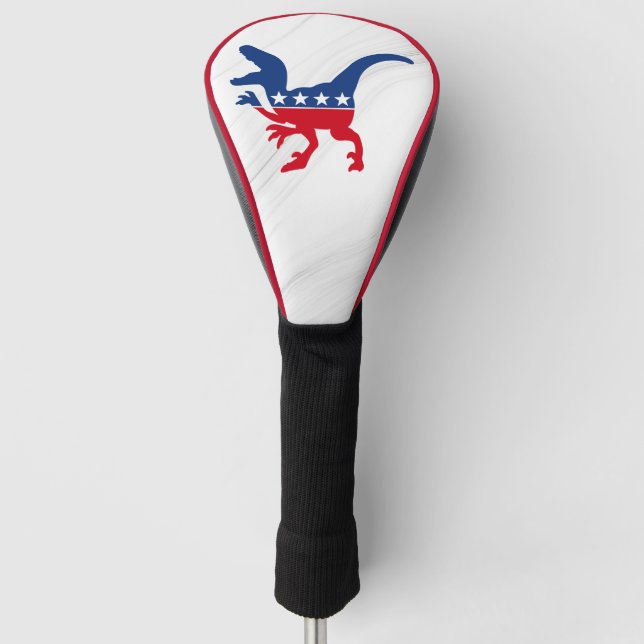 Anti-Politics Patriotic T-Rex Golf Headcover (Vorderseite)