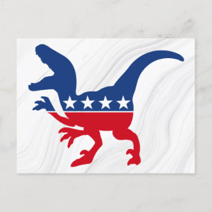 Anti-Politics Patriotic T-Rex Postkarte
