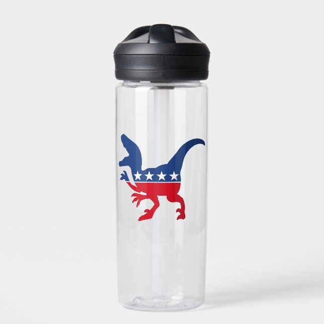 Anti-Politics Patriotic T-Rex Trinkflasche (Vorderseite)