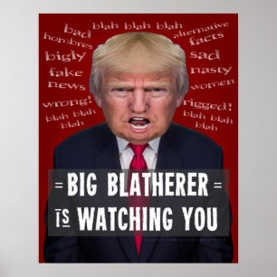 Anti-Präsident Donald Trump 1984 Politische Parodi Poster