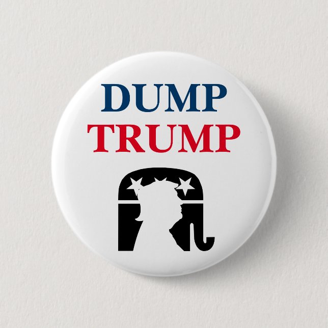 Anti-Präsident Donald Trump-Politik Button (Vorderseite)