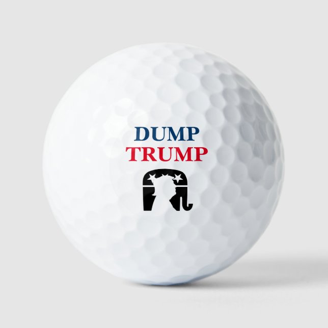 Anti-Präsident Donald Trump-Politik Golfball (Vorderseite)