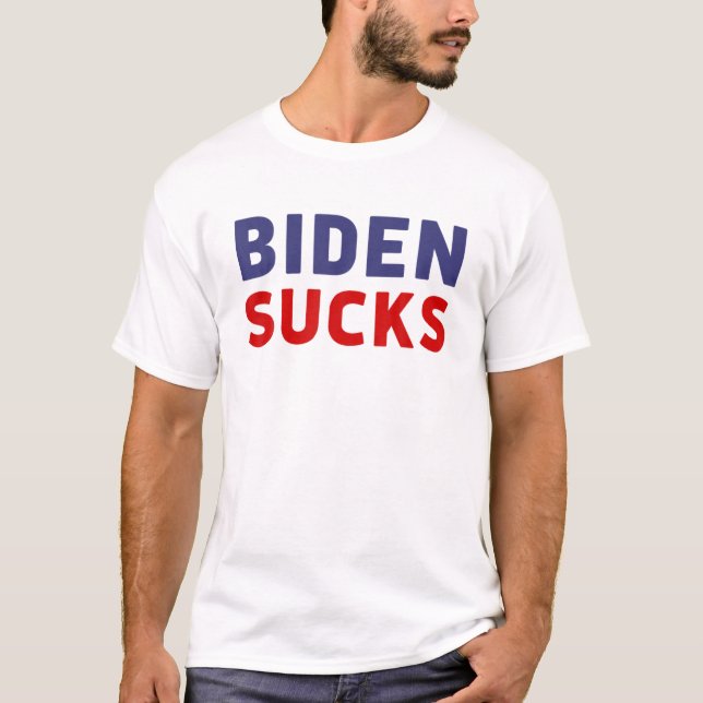 Anti-Präsident Joe Biden Idiot Funny politisch T-Shirt (Vorderseite)