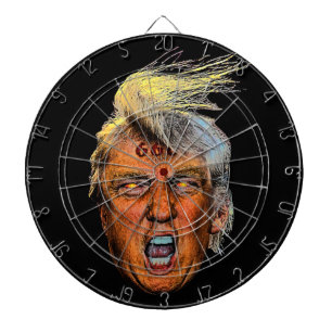 Anti Präsident Trump Großmaul Teufel Dartscheibe