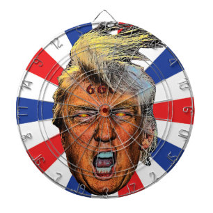 Anti Präsident Trump Großmaul Teufel Dartscheibe